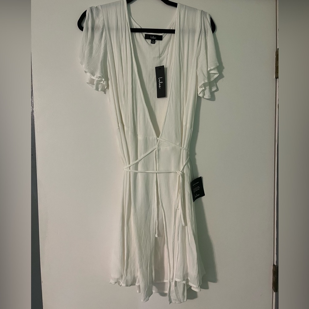 Lulus white wrap dress